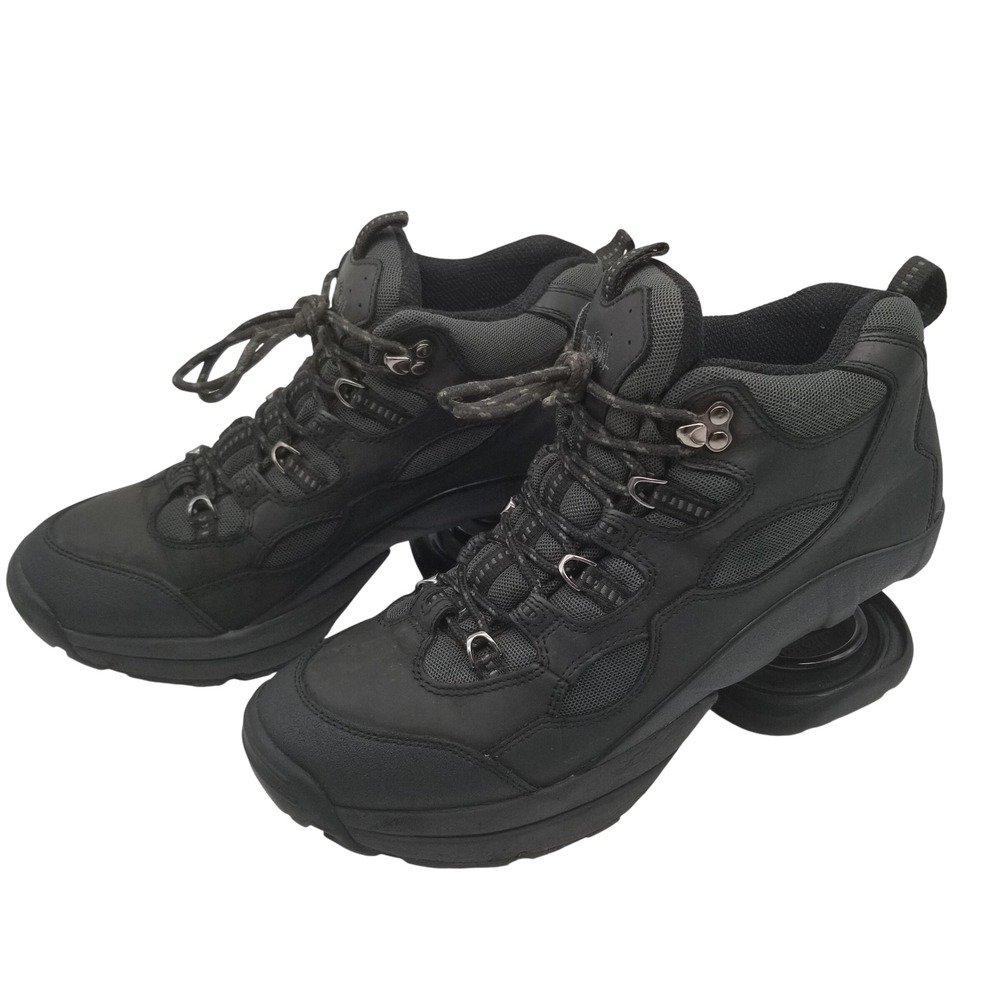 Z-Coil Outback Men Sz 9 Black Leather Orthopedic Hiking Boots  Reduction Shock